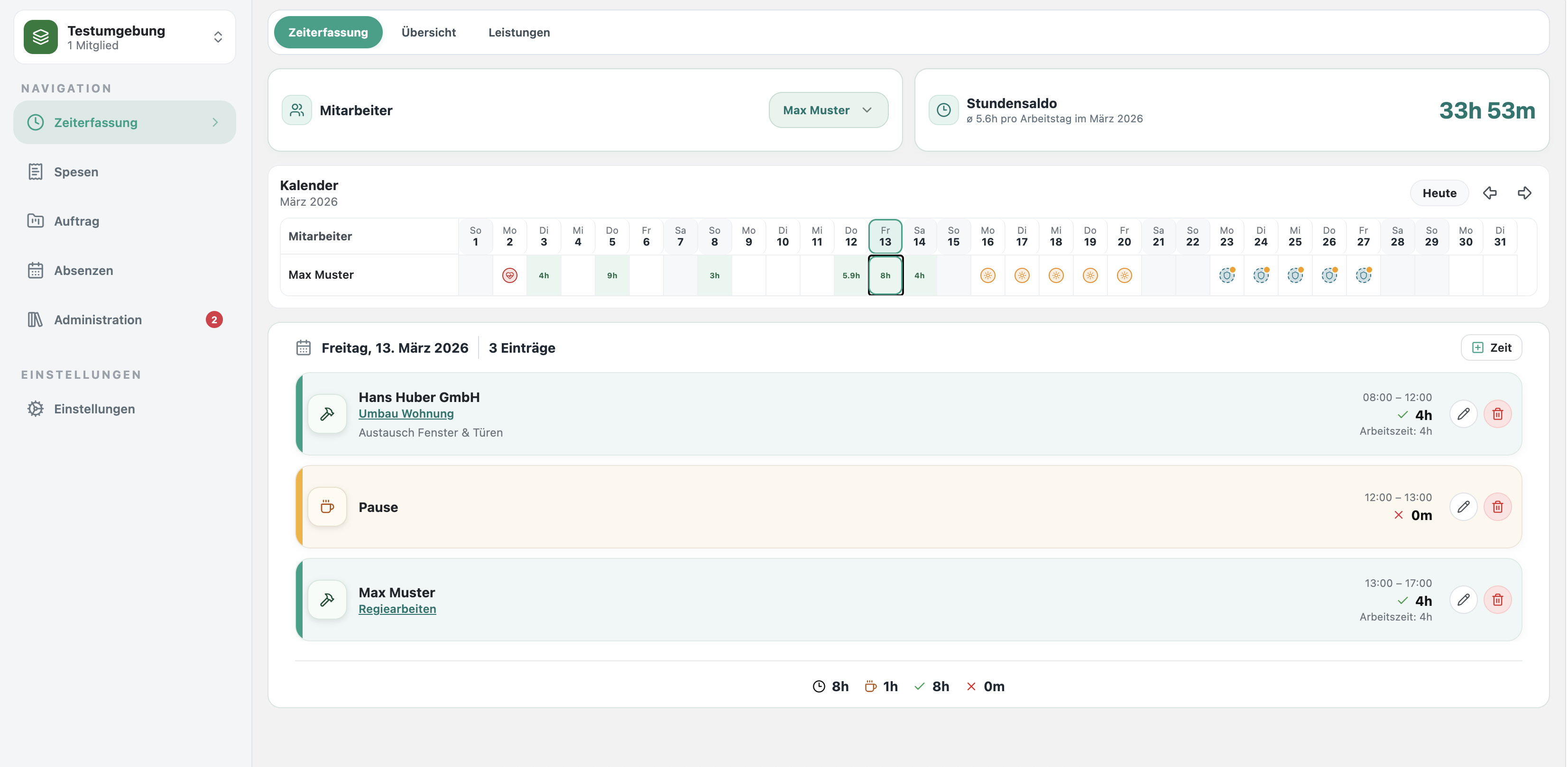 ziite Web-App Screenshot